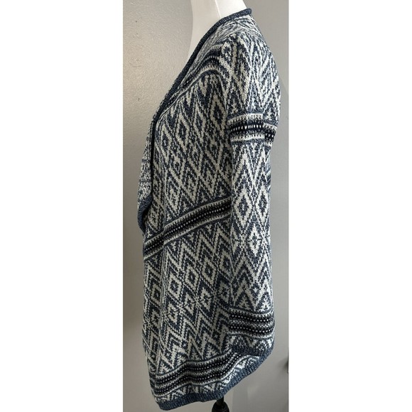 Women’s Kaisely Waterfall Open Front Blue Cardigan Long Sleeve Sweater Size S - Picture 2 of 6